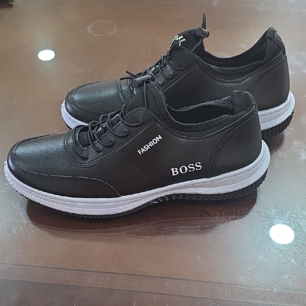 Boss Black Sneakers with Grey Soles